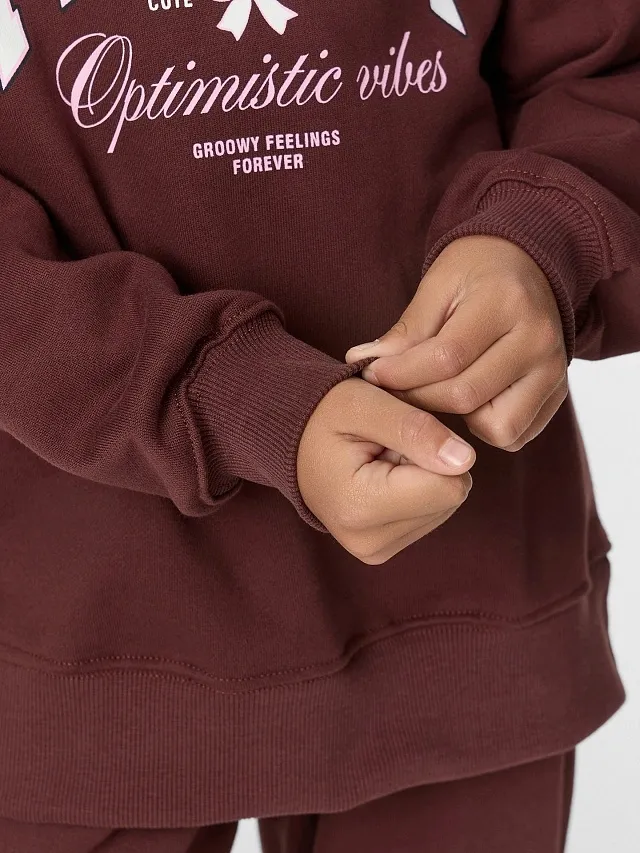 Ropa de niños perfecta para niñas adolescentes, sudaderas de cuello redondo con pantalones de running