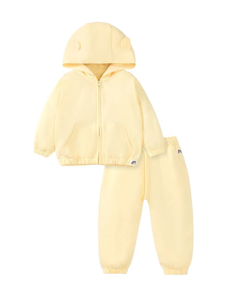 Deportes de costumbre niños ropa Bebe Girl Sudadera con capucha y jogging Pantalones 2pcs conjunto ropa de chándal