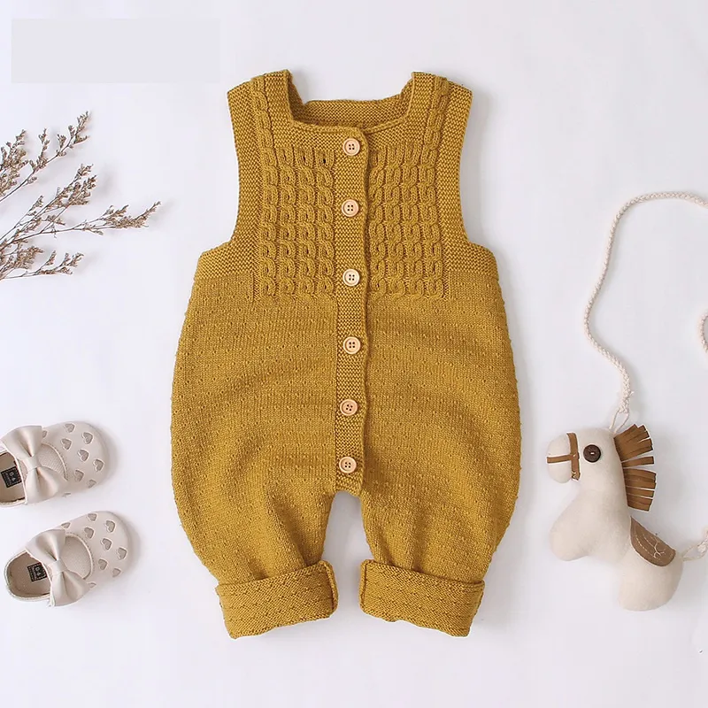 Ropa de bebé de muselina, mono sin mangas para bebés, jumpsuit de algodón orgánico para niños, ropa de bebé con botones