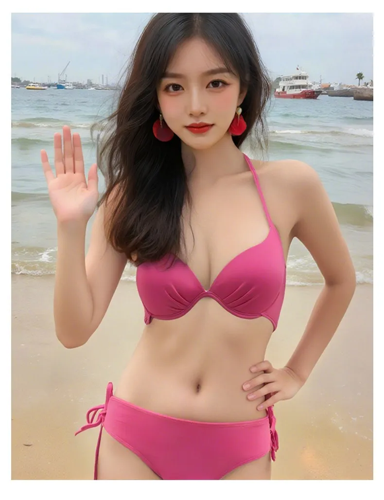 Ropa de playa femenina 500PCS Faja moderna UV bebé bikini push up niña mujer venta al por mayor personalizada tamaño de niños 16 traje de baño