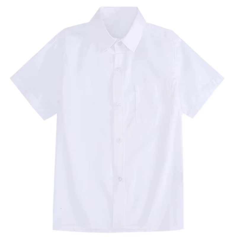 Camisa de manga corta para niños, uniforme deportivo de escuela primaria, camisetas polo blancas