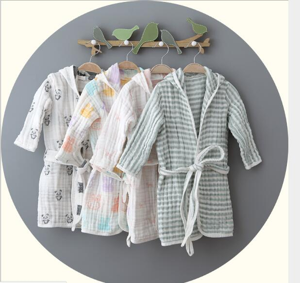 6 Pijamas de algodón muselina para niños ropa de noche