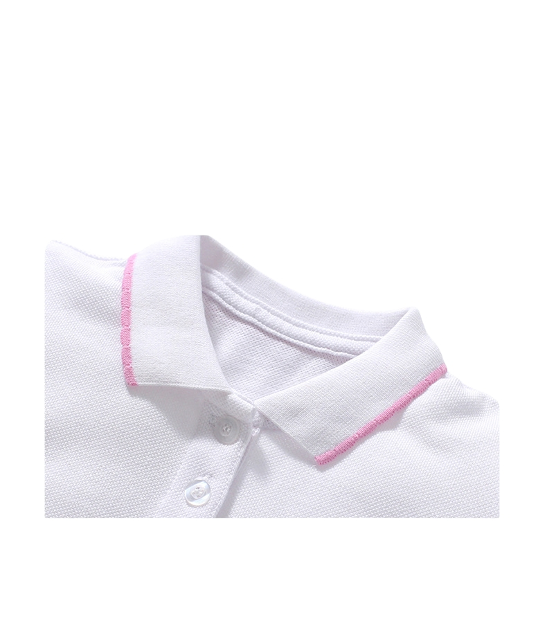 Polo de algodón para niños de verano de ropa para niños de bajo precio Ropa de manga corta de color blanco