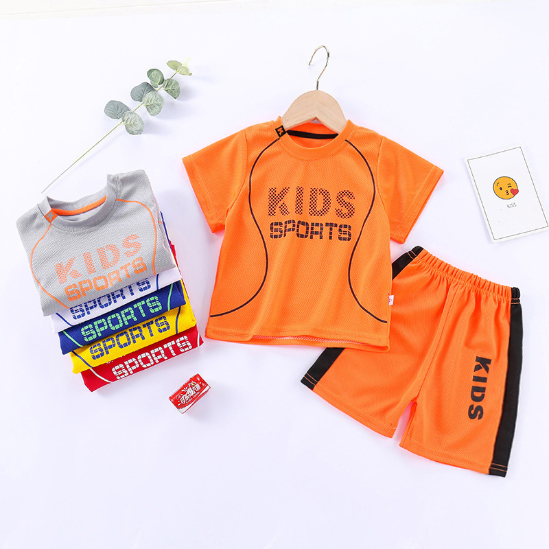 Conjunto de balón de manga corta para niños, ropa deportiva para niños