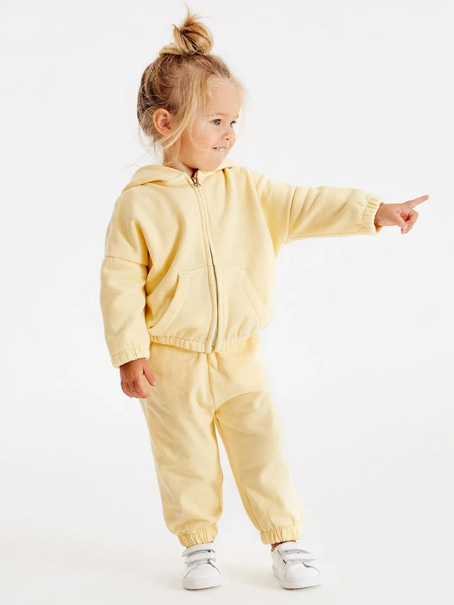 Deportes de costumbre niños ropa Bebe Girl Sudadera con capucha y jogging Pantalones 2pcs conjunto ropa de chándal