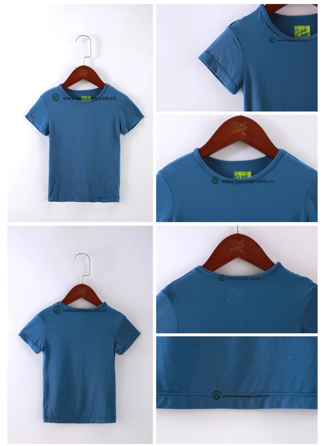 Ropa Infantil Sostenible OEM ODM 95% Bambú 5% Spandex Camiseta de Verano