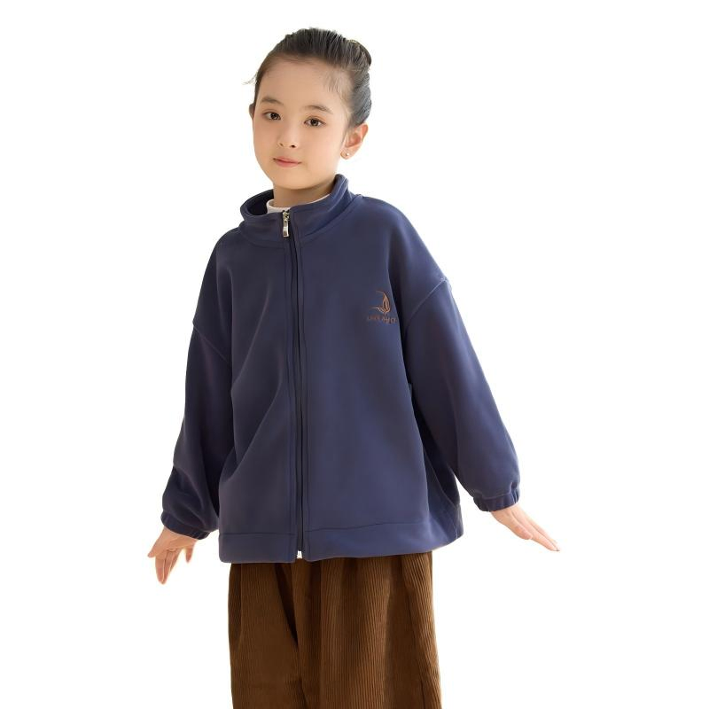 Abrigo de invierno para niños grandes y altos con cuello alto y mangas largas