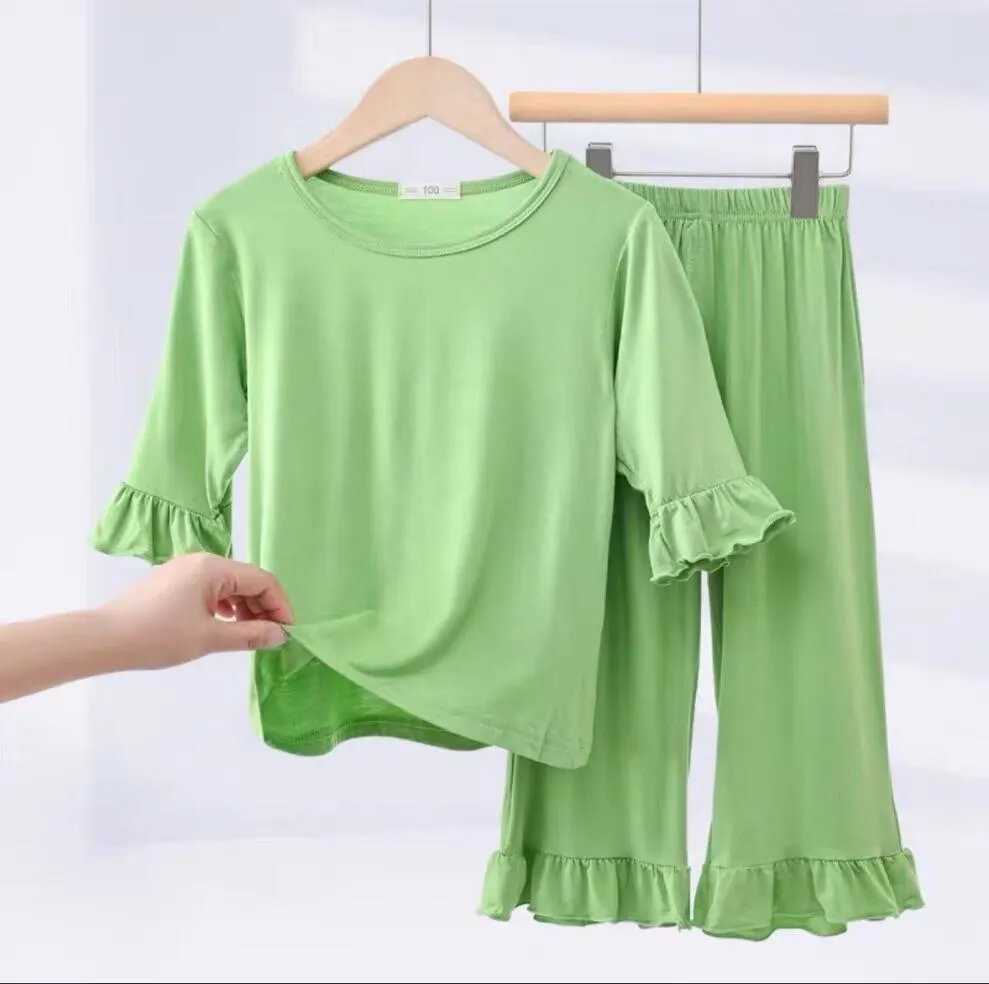 Venta de verano de ropa casual para niños, conjuntos de ropa sólida