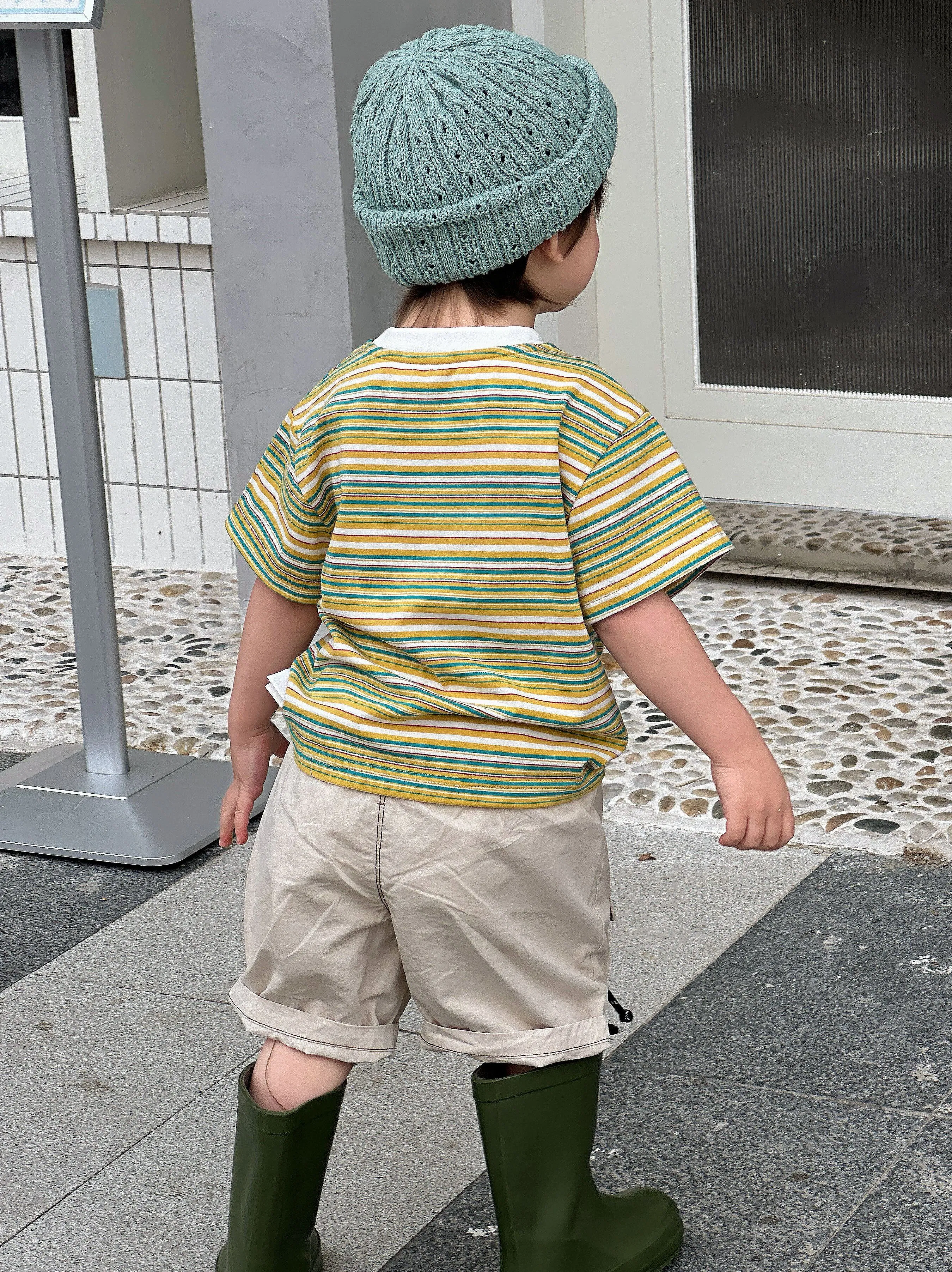 Ropa de algodón para bebés para la ropa de verano de los niños con camiseta