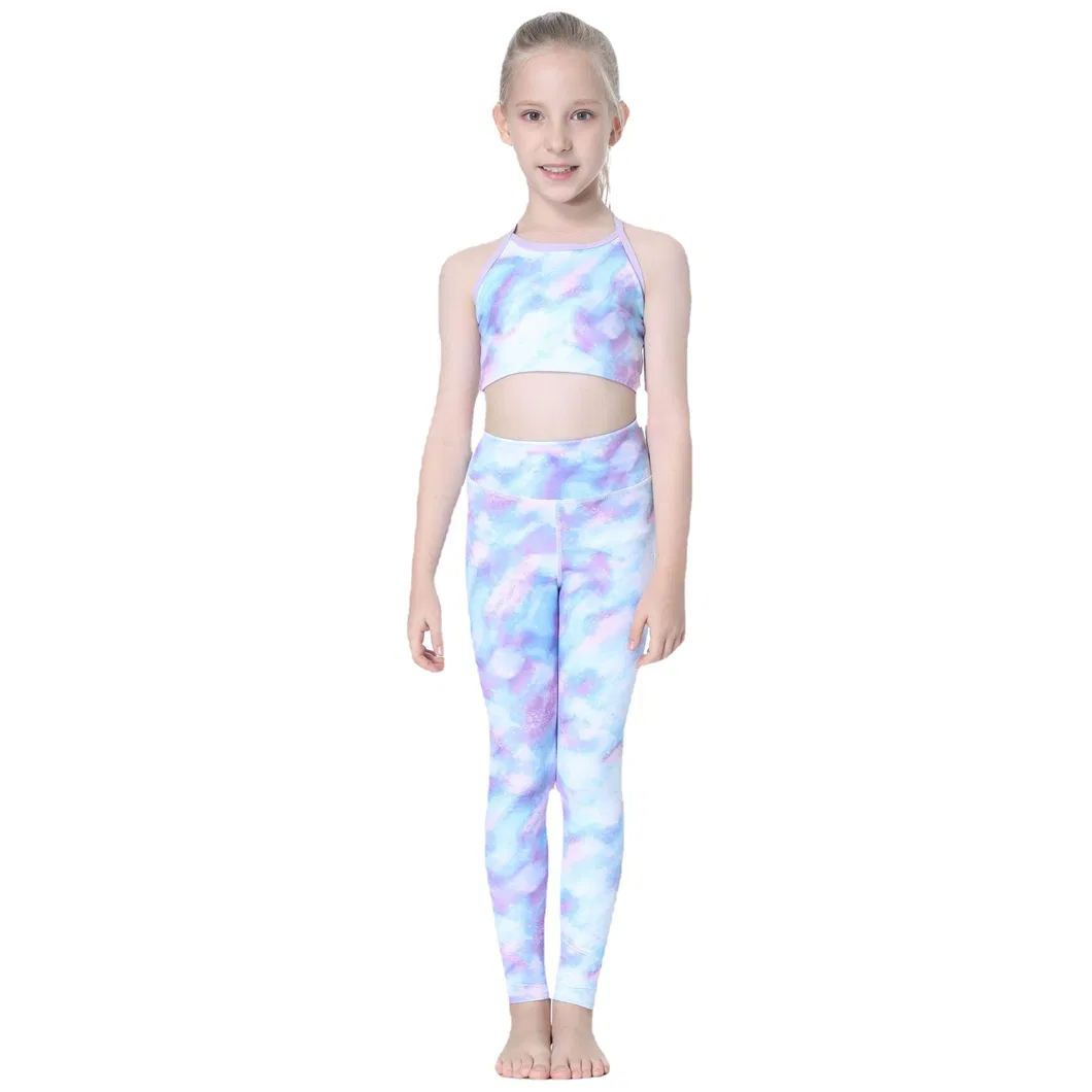 Ropa de entrenamiento lujosa para niños y padres, tela cómoda y transpirable para bebés, conjunto de yoga, ropa deportiva para fitness, danza y tenis para niñas