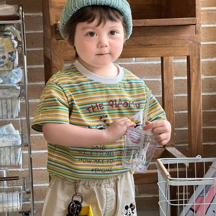 Ropa de algodón para bebés para la ropa de verano de los niños con camiseta