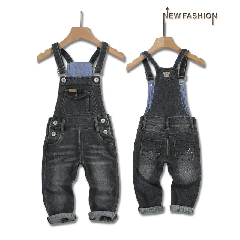 Ropa para bebés y niños pequeños, overoles de mezclilla para niños, pantalones casuales, ropa de niños con parche de oso de dibujos animados, monos, bodysuits, jumpsuits