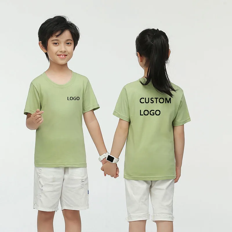 Hecho en China 100%Cotton Ropa para Niños Camiseta de Manga Corta con Logo 2026