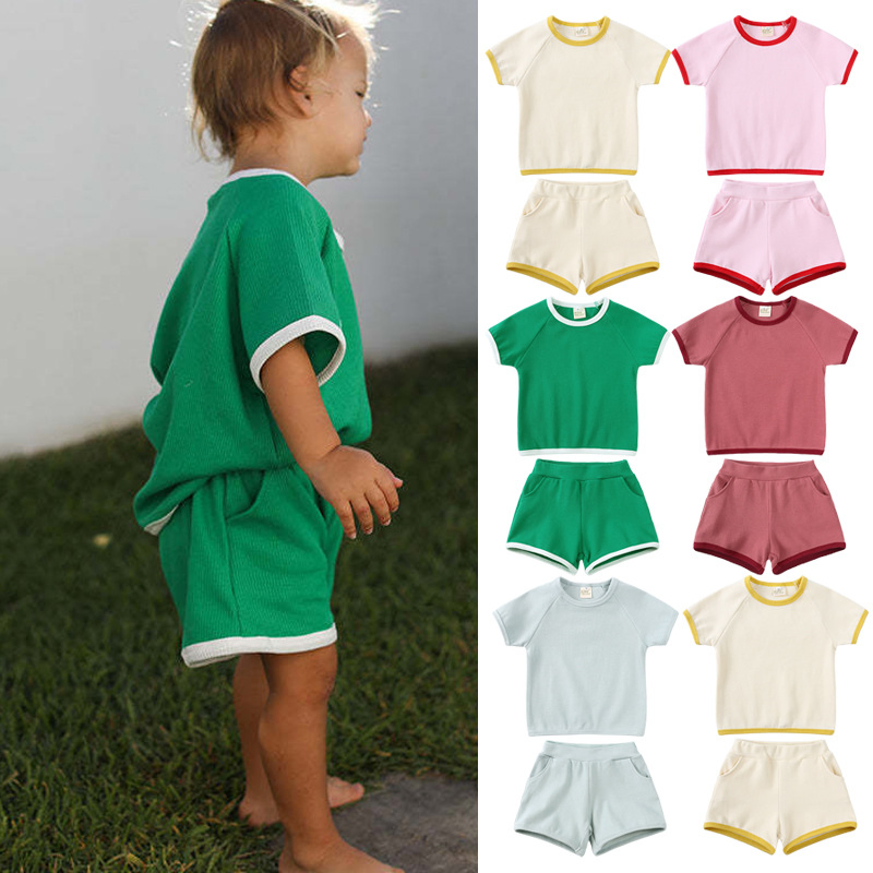 Conjunto de Ropa de Verano para Niños Conjunto de Ropa para Bebés Niños y Niñas Ropa Infantil al por mayor