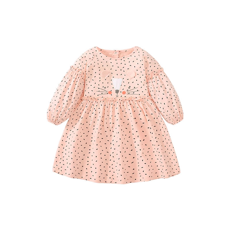 China Wholesale ropa para niños ropa de bebé 3D Gato Embroidery Girl Ropa de manga larga para niños