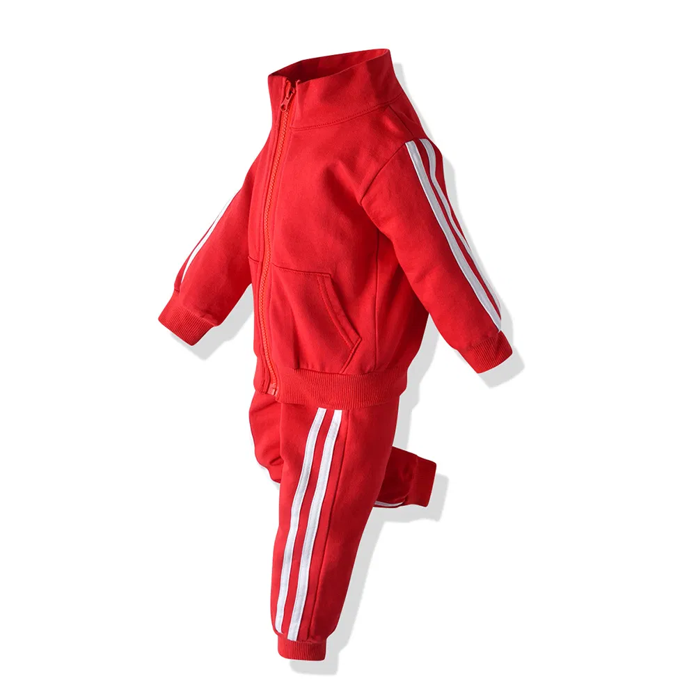 Ropa para niños Ropa infantil Suéter para niños Conjunto de dos piezas Ropa casual Ropa para bebés Conjunto con cremallera Sudaderas Pantalones de chándal Jogger Ropa para niños Etiqueta personalizada ODM OEM