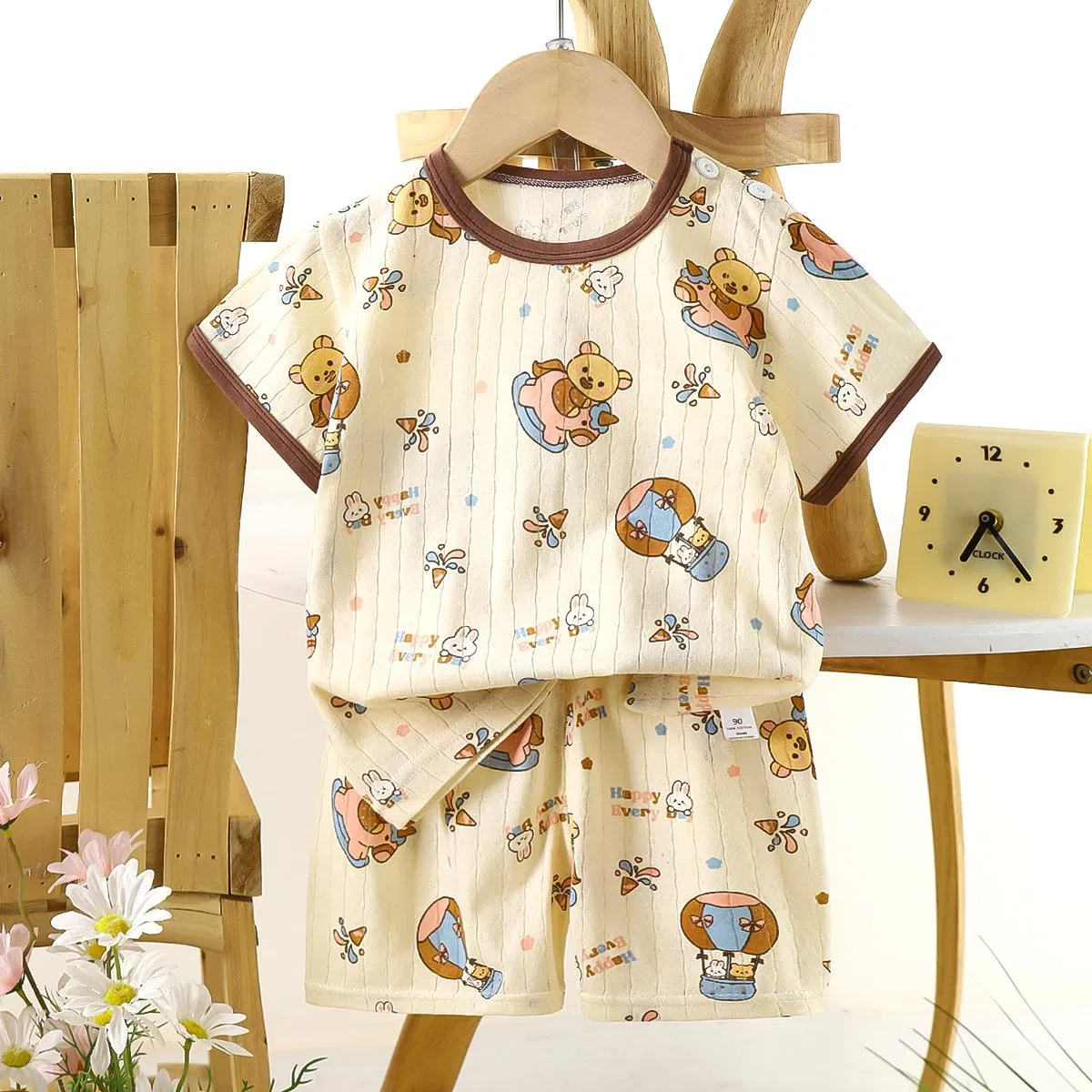 Conjunto de verano delgado para bebés, dividido, ropa para niños y niñas