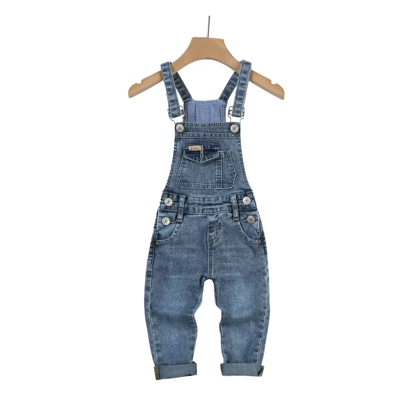 Ropa para bebés y niños pequeños, overoles de mezclilla para niños, pantalones casuales, ropa de niños con parche de oso de dibujos animados, monos, bodysuits, jumpsuits