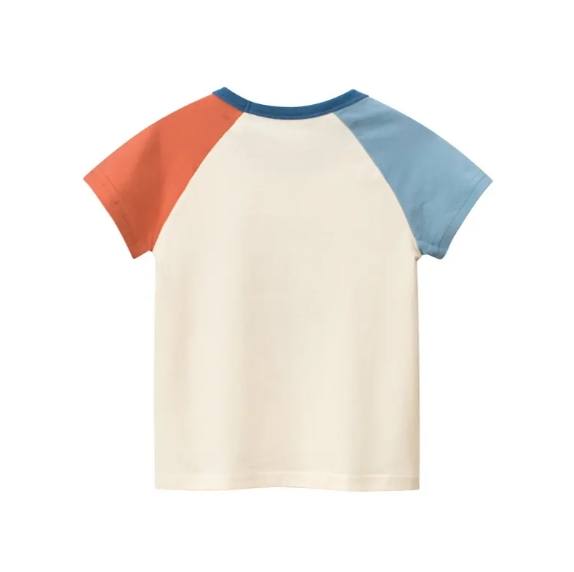 Ropa de verano para bebés de manga corta con bloques de color