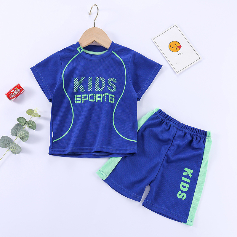Conjunto de balón de manga corta para niños, ropa deportiva para niños