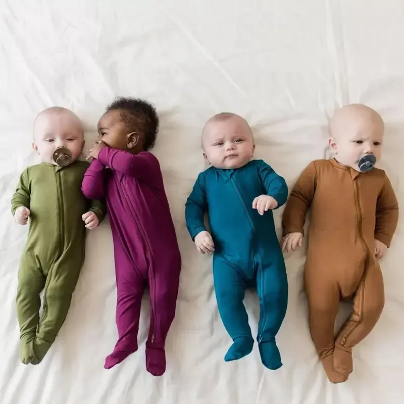 Ropa para bebés ecológica de bambú, mono para bebés, prendas para bebés, bodysuits para niños pequeños con Oeko-Tex