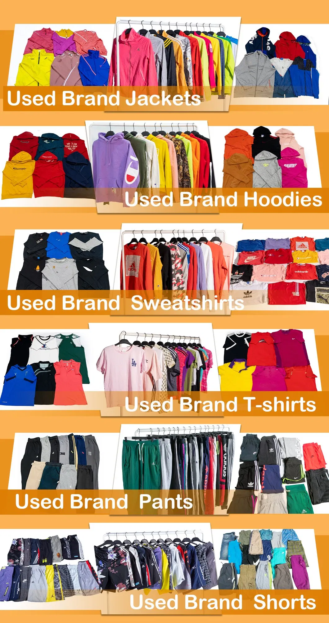 Detalles de ropa usada de marca y vintage
