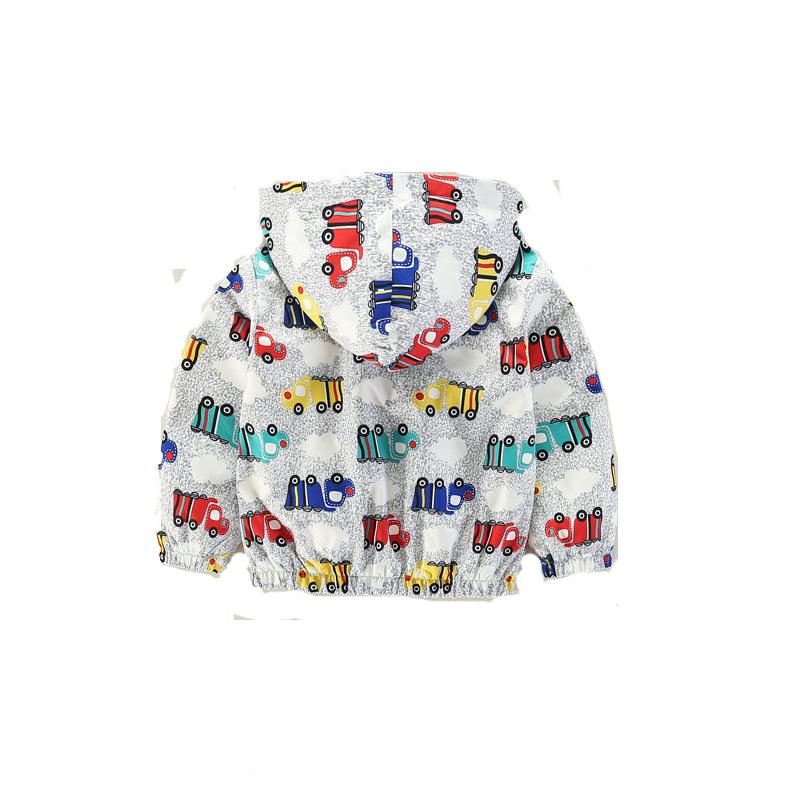 Chaquetas con capucha impresas de dibujos animados para niños; abrigo para niñas, abrigo para niños, chaqueta para bebés, chaqueta cortaviento para niños