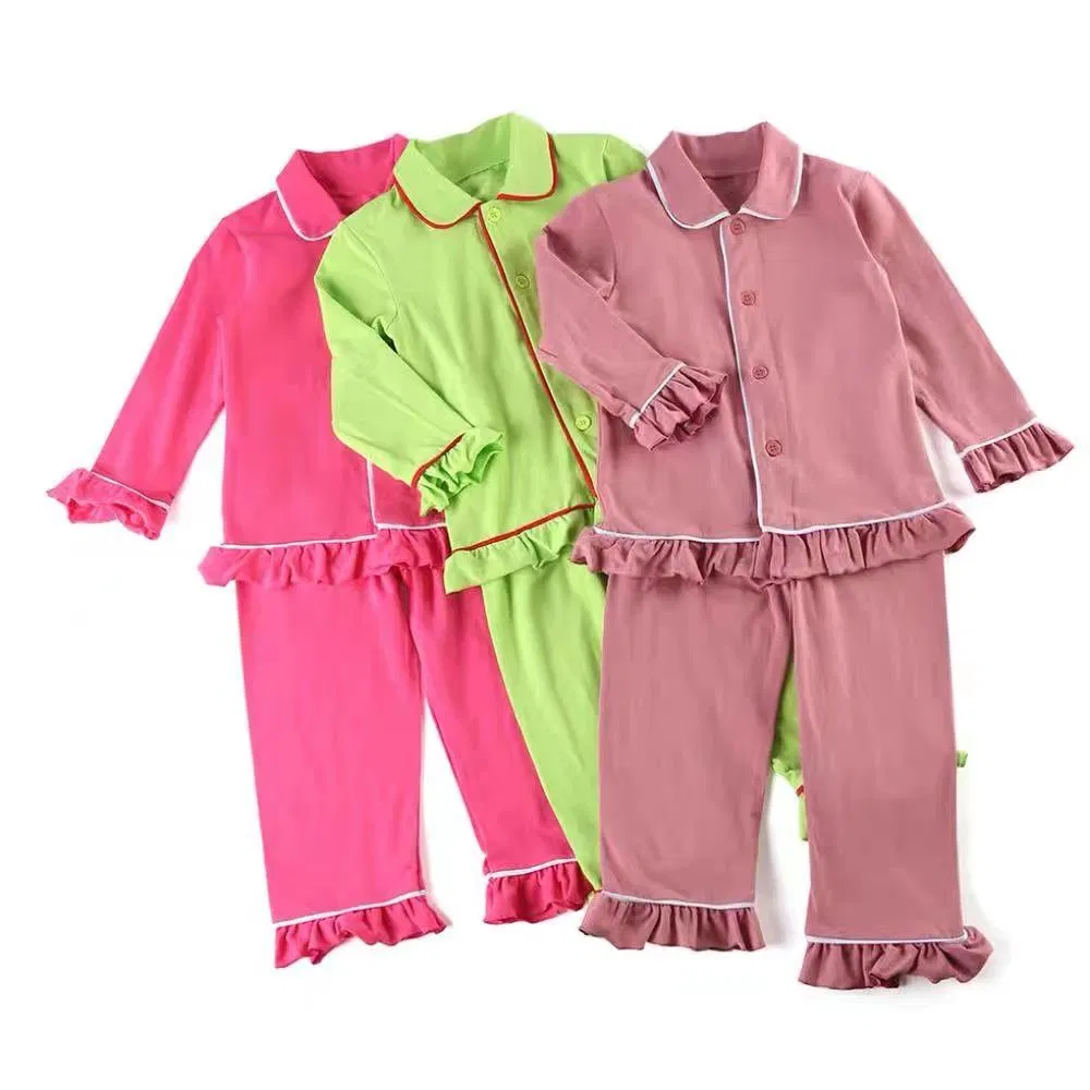 Conjunto de pijamas navideños clásicos para niños, ropa de punto sólida para niños, conjunto de pijama, pijamas familiares, pijama