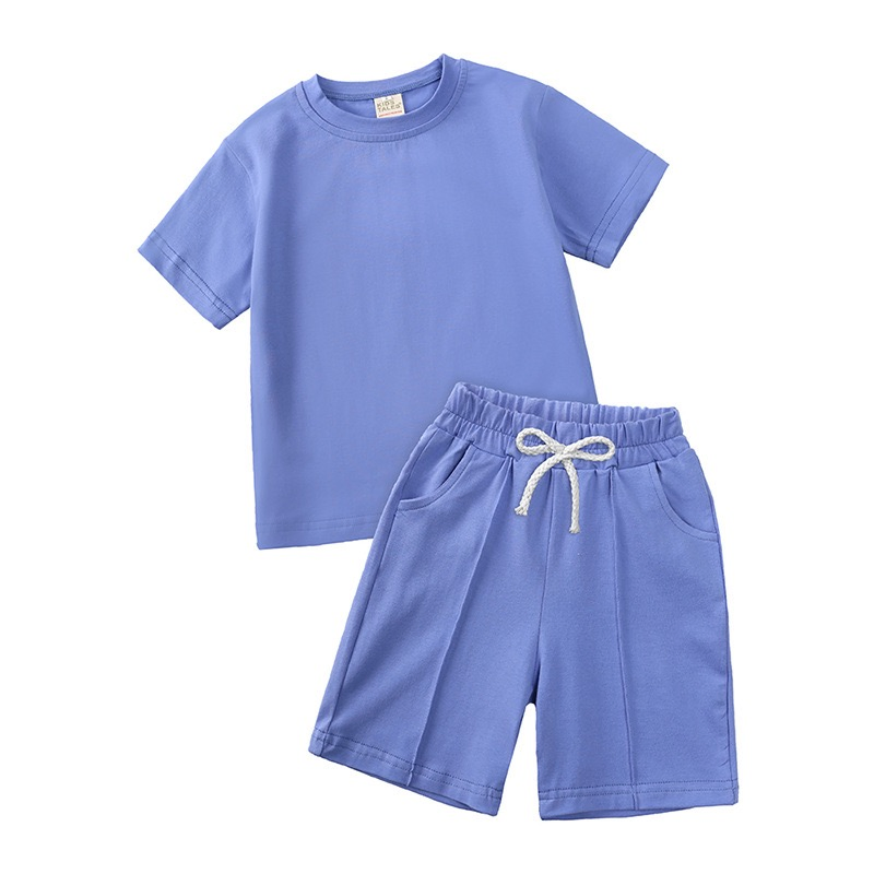 Precio de fábrica OEM Pijamas de bambú sostenibles para bebés Conjunto de ropa infantil de mangas cortas y pantalones cortos