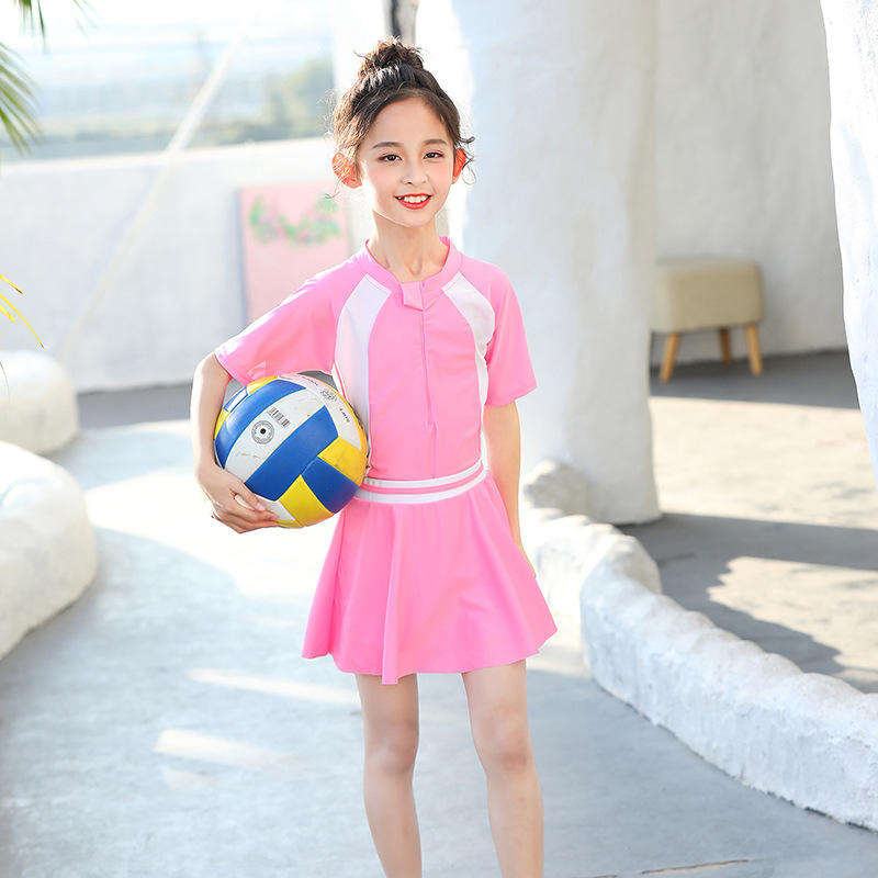 Vestido de baño smockado de dos piezas para niños