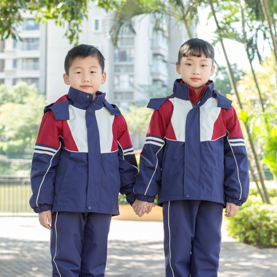 Ropa escolar duradera y de fácil cuidado de marca propia para niñas, uniforme para guardería