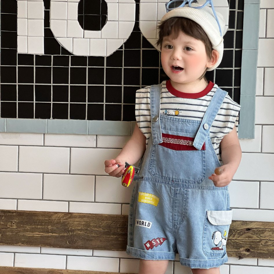 Ropa elegante para niños para conjuntos de verano con camiseta y pantalones