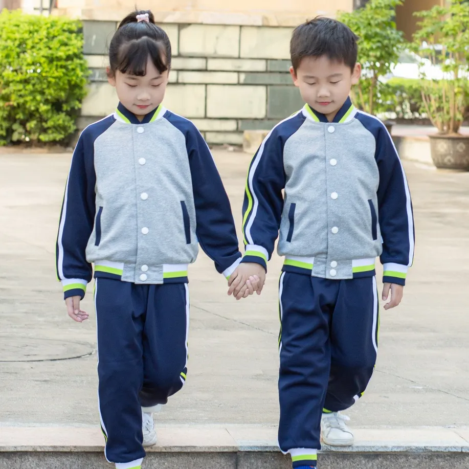 Venta Directa Ropa Escolar Moderna Amigable con la Piel para Niños Uniforme para Colegio