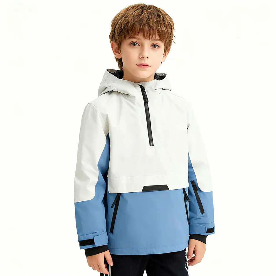 Ropa de esquí infantil de invierno de seda teñida ecológica con impresión serigráfica OEM