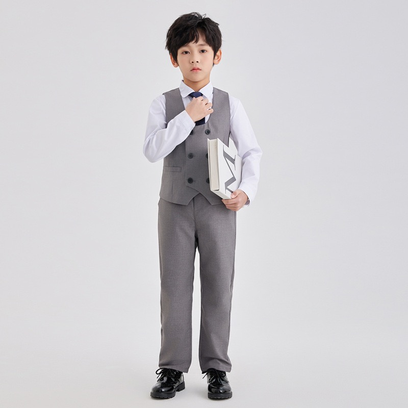 Traje formal de chaleco para niños y niñas, disfraz de actuación