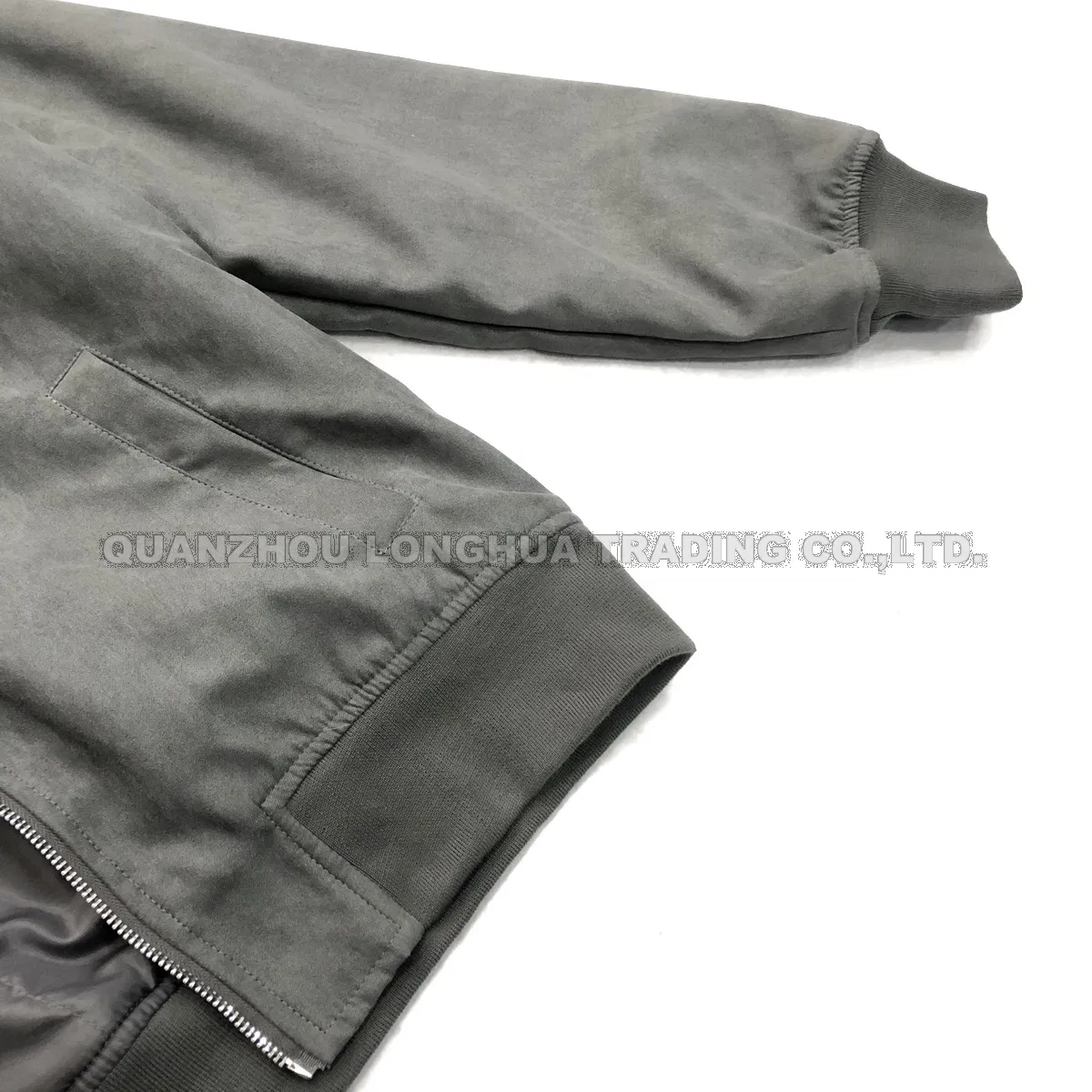 Chaqueta de hombre niño de moda de ante con acolchado, ropa exterior