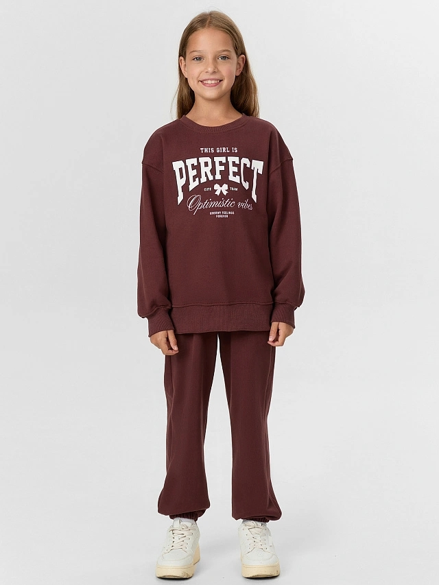 Ropa de niños perfecta para niñas adolescentes, sudaderas de cuello redondo con pantalones de running