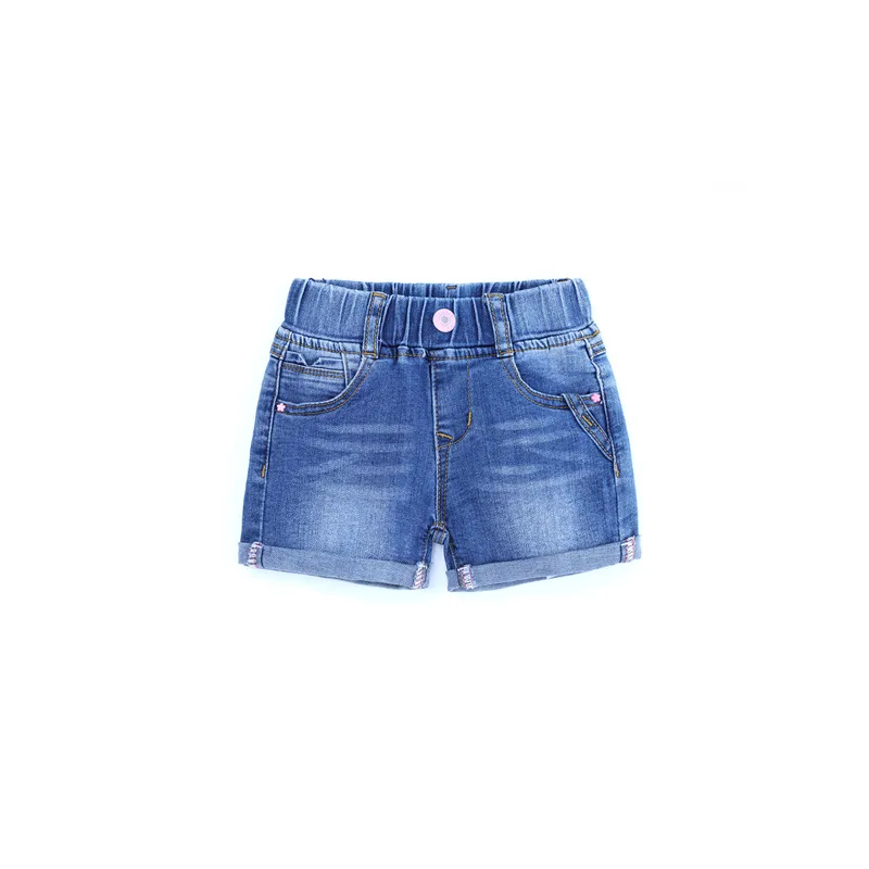 Chicas Pantalones Cortos Vaqueros Lavado Agua 2022 Verano Nuevo Estilo Ropa Infantil Pantalones de Algodón Moda Mayorista Hecho a Medida