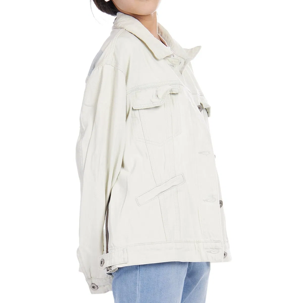 Chaqueta de mezclilla blanca para niños de moda personalizada