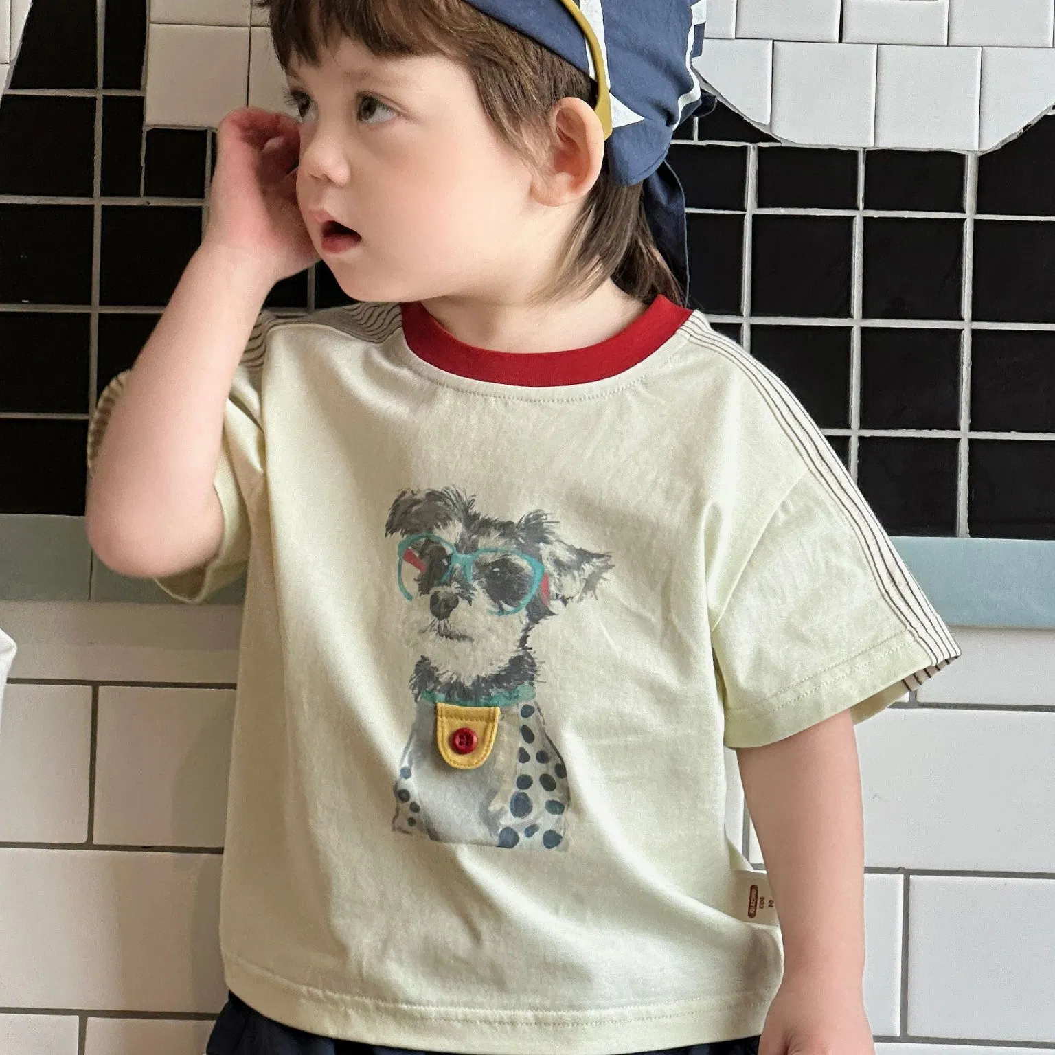 Ropa de verano de algodón para niños con camiseta y pantalones cortos
