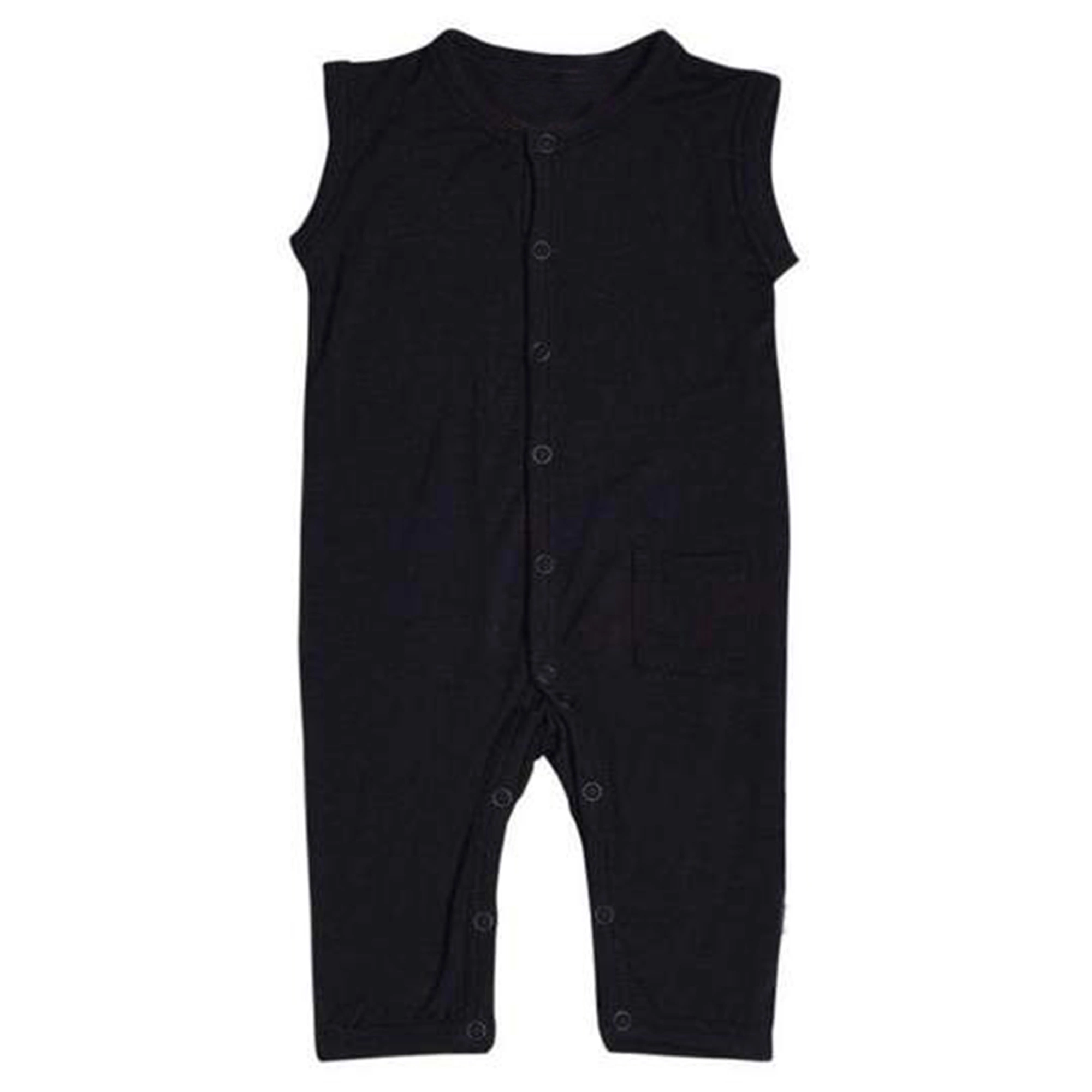 Ropa de verano personalizada para bebés 95% mono sin mangas de bambú para niños, ropa para infantes