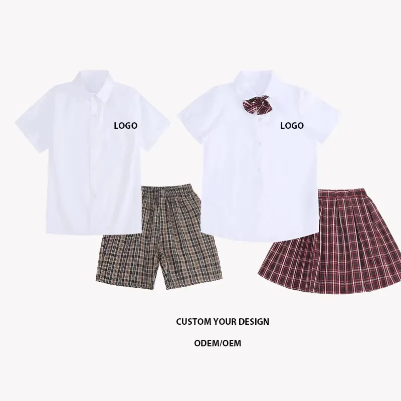 Camisa de manga corta para niños, uniforme deportivo de escuela primaria, camisetas polo blancas