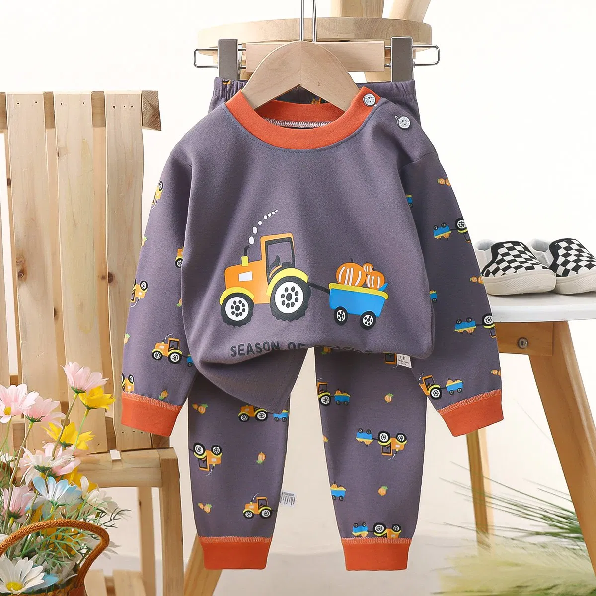 Conjunto Térmico Infantil Temático de Otoño de Tractor