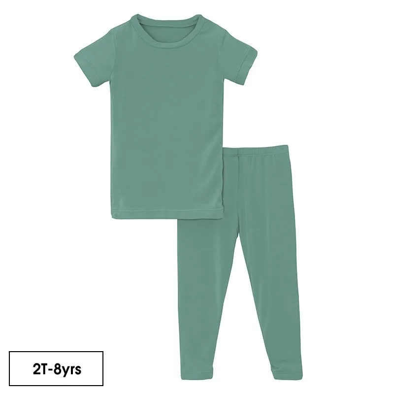Conjunto de Pijamas de Manga Corta Esencial 2PCS Ropa de Dormir de Bambú para Niños