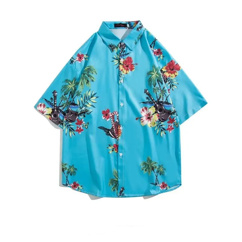 Camisa hawaiana vintage sublimada personalizada 10
