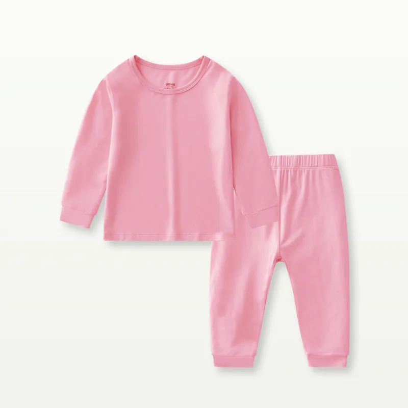 Ropa de bebé de bambú al por mayor, pijamas infantiles con patrón personalizado (parte superior + pantalones)