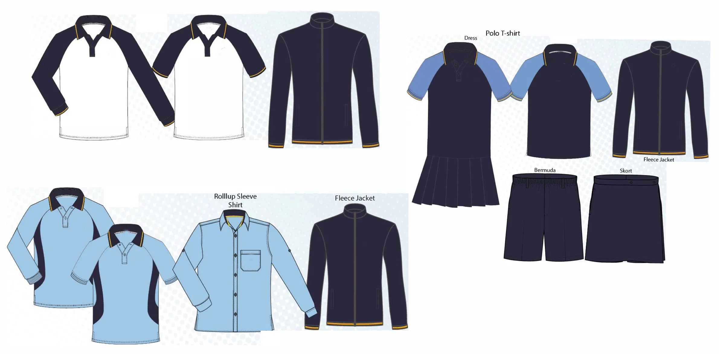 Personalización de fábrica Ropa para niños Conjunto deportivo uniforme escolar para estudiantes de secundaria, universidad y jardín de infancia Uniformes escolares Ropa para niños