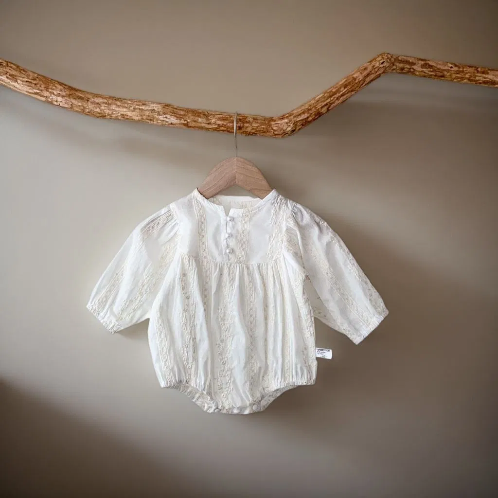 Mono de algodón para bebé de manga larga, ropa sólida para niños pequeños