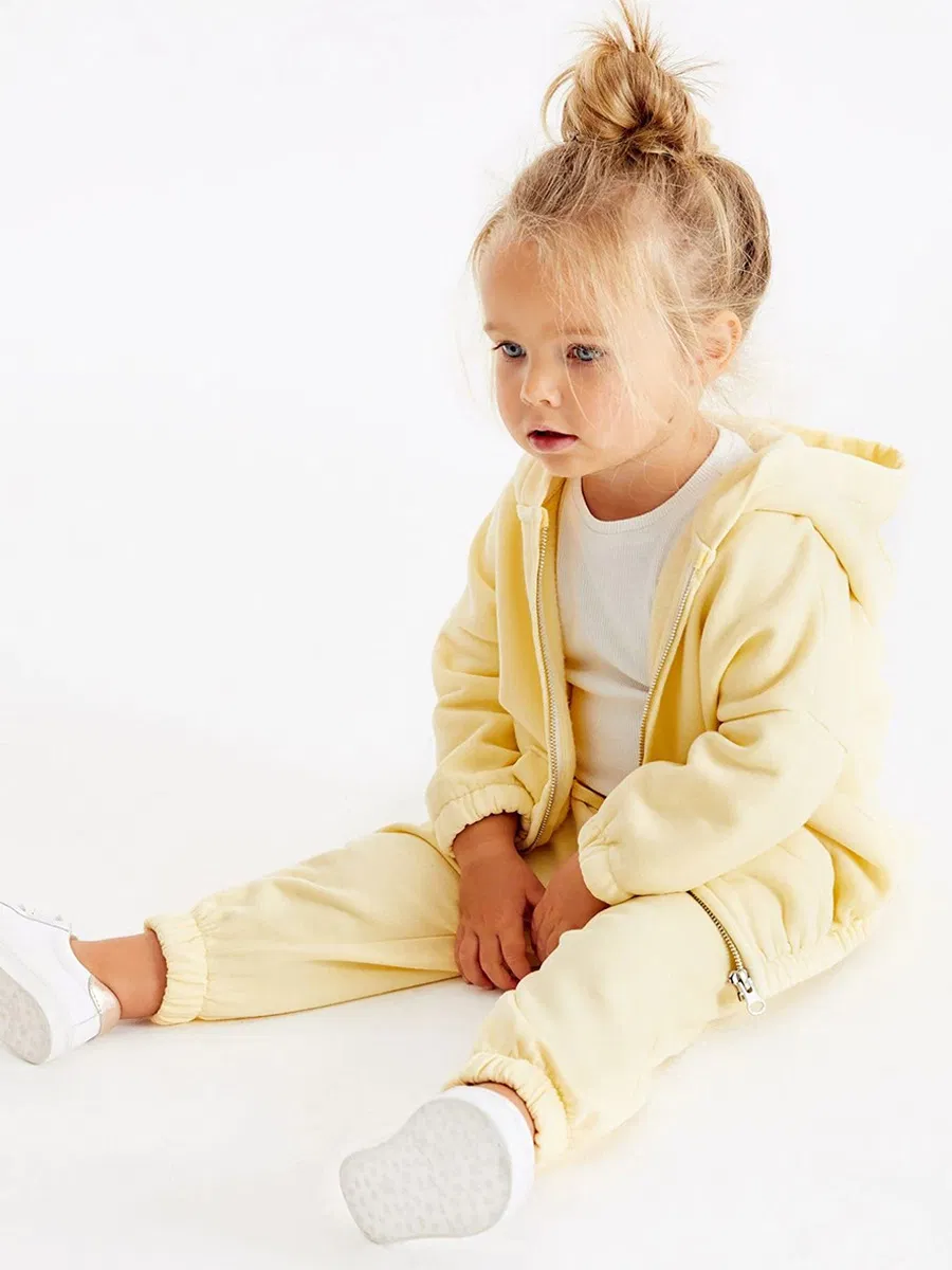 Deportes de costumbre niños ropa Bebe Girl Sudadera con capucha y jogging Pantalones 2pcs conjunto ropa de chándal