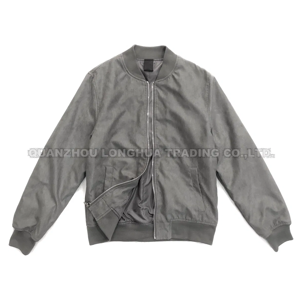Chaqueta de hombre niño de moda de ante con acolchado, ropa exterior